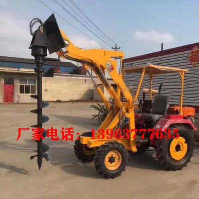 農用抓木抓草機小型柴油動力的鏟車一機兩用的輪式裝載車