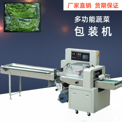 蔬菜包裝機(jī) 蔬菜全自動打包機(jī) 伺服枕式往復(fù)包裝機(jī)械設(shè)備