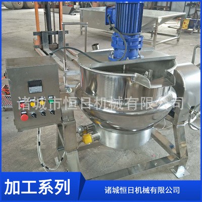 熱賣燃?xì)庑行菙嚢桦娂訜釆A層鍋 牛肉醬炒鍋 辣椒醬自動炒鍋