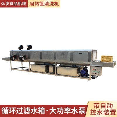 高壓噴淋土豆紫薯地瓜洗筐機(jī) 不銹鋼自動(dòng)周轉(zhuǎn)筐去油清洗機(jī)可貼牌