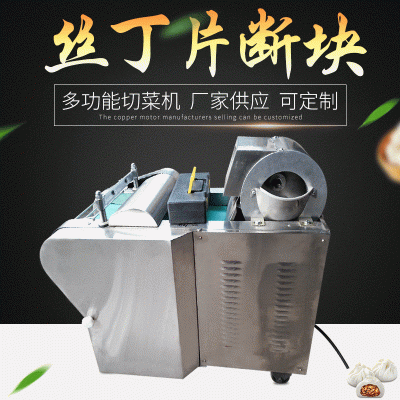供應(yīng)部隊食堂多功能切菜機(jī)切塊小型蔬菜切片機(jī) 商用不銹鋼切菜機(jī)