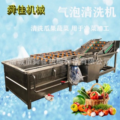 草莓藍莓鼓泡清洗設備 栗子李子提亮高效清洗機 諸城廠家