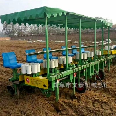 紅薯苗插秧機(jī) 廠家直銷(xiāo)蔬菜插秧機(jī) 自走式藥材花卉移苗機(jī)