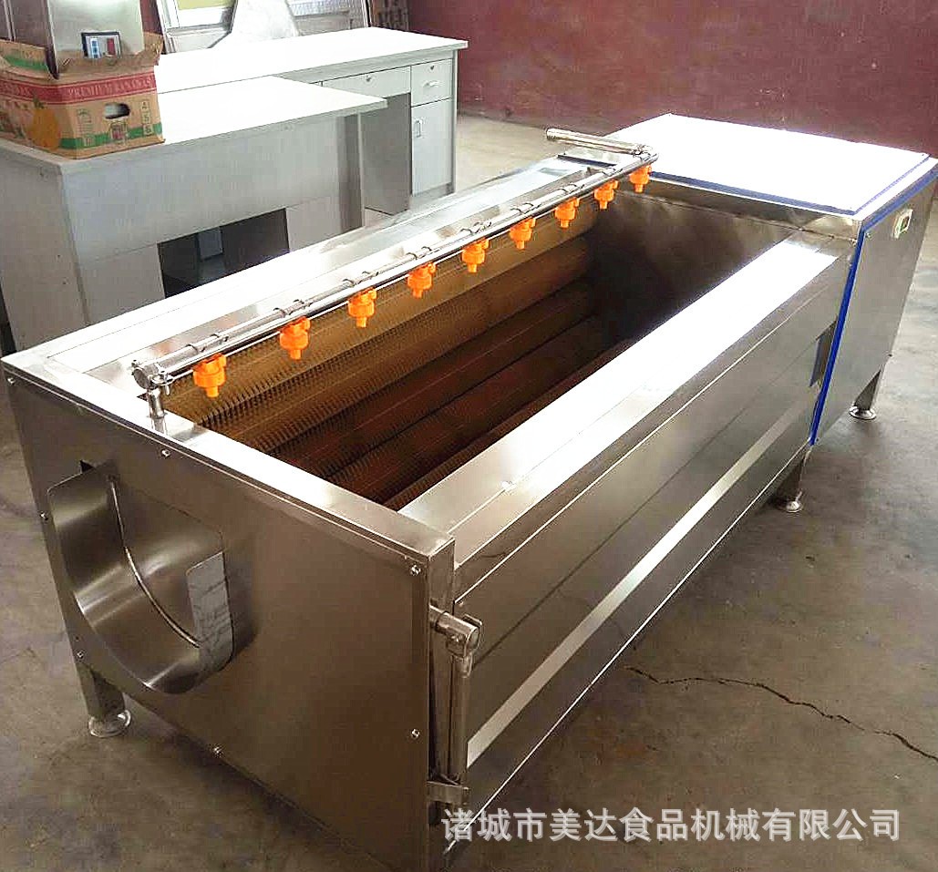 全自動毛輥清洗去皮機 土豆芋頭脫皮毛刷清洗機 根莖類果蔬洗菜機