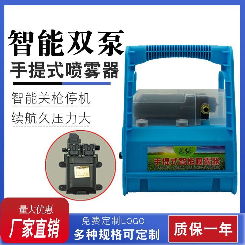 廠家直銷新款手提式農(nóng)用電動智能噴霧器消毒機打藥機大功率泵頭