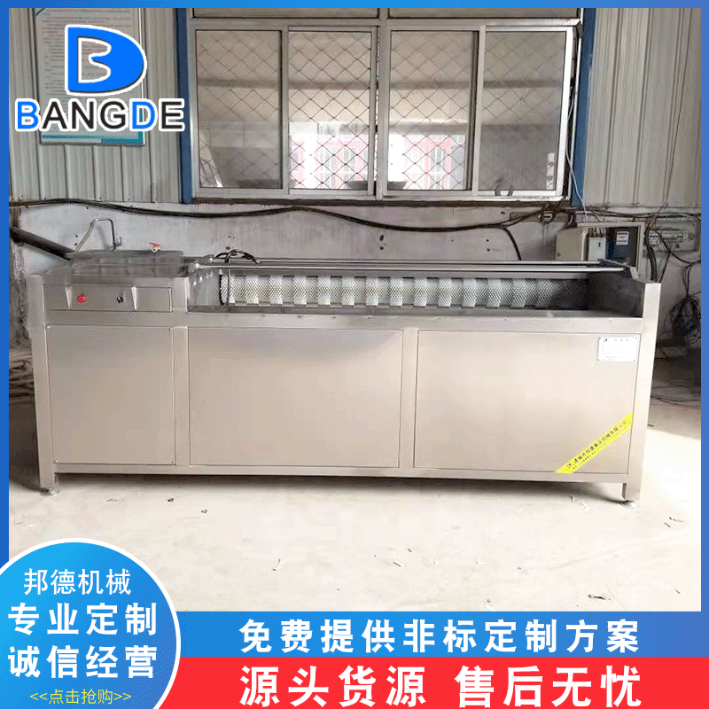 不銹鋼白蘿卜毛輥清洗機設(shè)備 蓮藕去皮清洗機 辣菜疙瘩清洗機