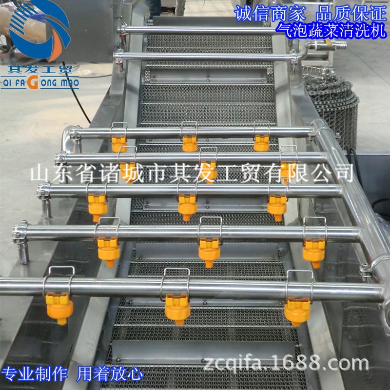 諸城市其發(fā)工貿(mào)供應(yīng)氣泡翻浪清洗機(jī) 葉菜類(lèi)蔬菜清洗機(jī) 瓜果清洗