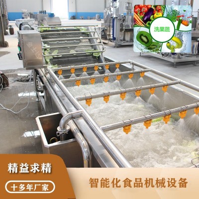 瓜果蔬菜清洗機(jī) 草莓氣泡清洗機(jī)器 海鮮水產(chǎn)品根莖類(lèi)清洗風(fēng)干線(xiàn)