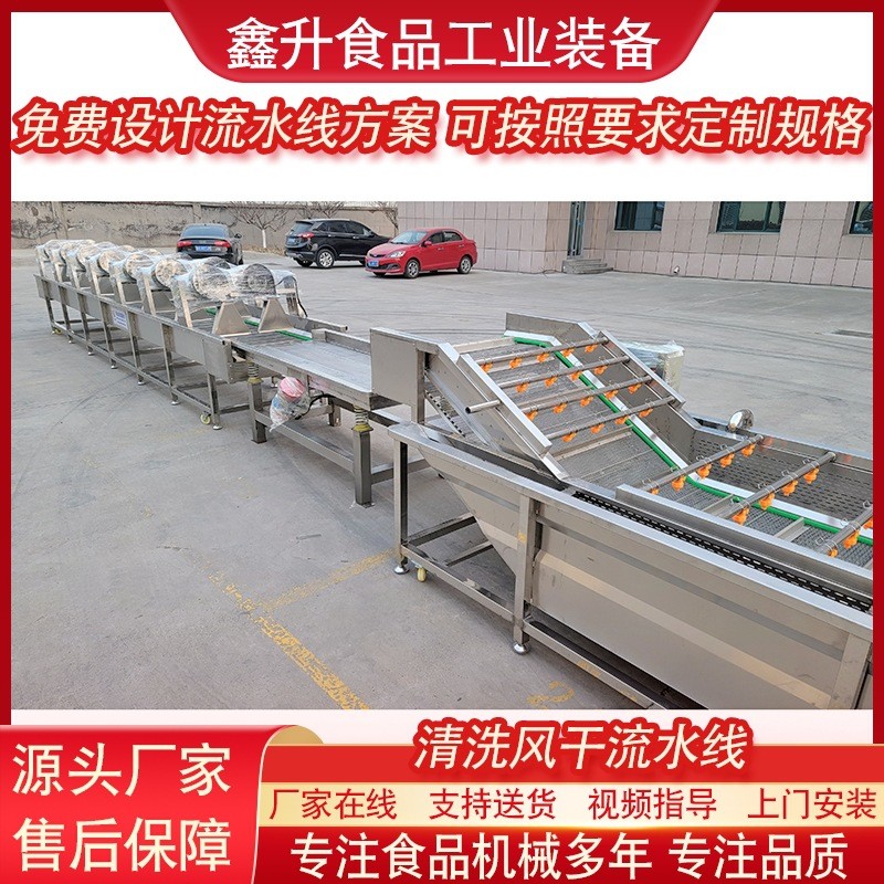 藍(lán)莓清洗機 全自動果蔬清洗風(fēng)干流水線 不銹鋼毛豆清洗風(fēng)干設(shè)備