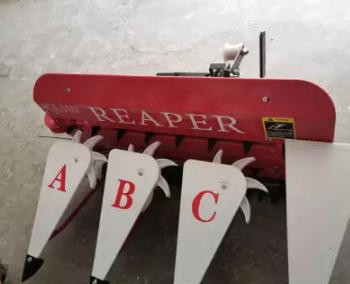 四輪車頭安裝割曬機 辣椒黃豆割曬機 一邊倒割稈機