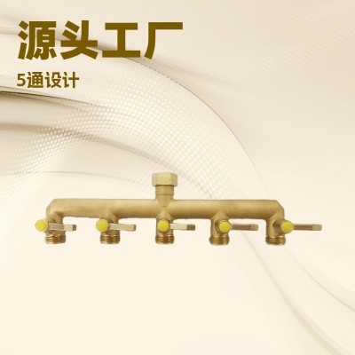 工廠園藝園林灌溉澆水5通分水器五出分水設(shè)備洗衣機(jī)配件龍頭接頭 1個